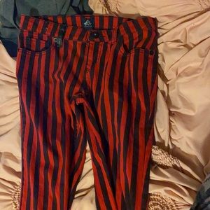 Women’s Authentic Icon Black and Red Striped pants size 25